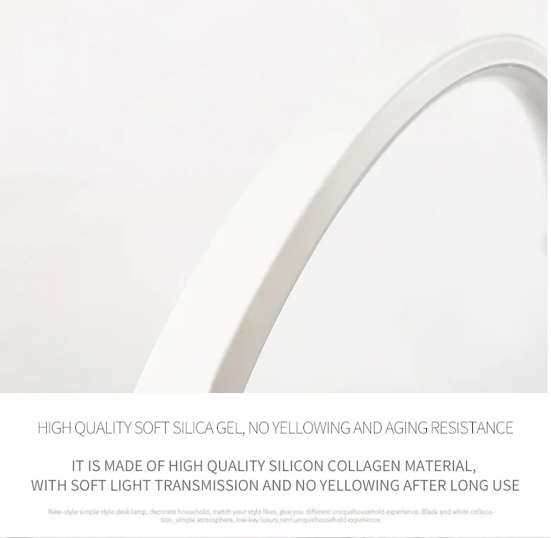 Dimming Table Lamp Intelligent Touch Ring Night Light Bedroom Simple Modern Living Room Lamp Monochrome Circle DeskTable Lamp
