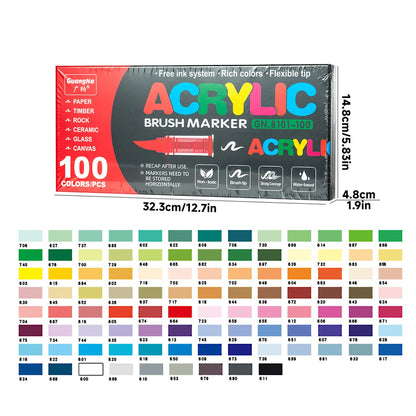 12-240 Color/box Professional Artist Marker Set - Soft-tip Drawing Straight Line Liquid Acrylic Markers, DIY Graffiti Art Painti
