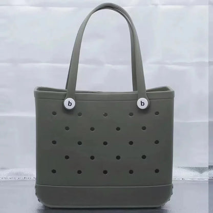 Fashion Beach Bogg Bag Rubber Waterproof Basket Large Capacity Summer Storage Shoulder Handbag Travel Women Tote Shopping Bags