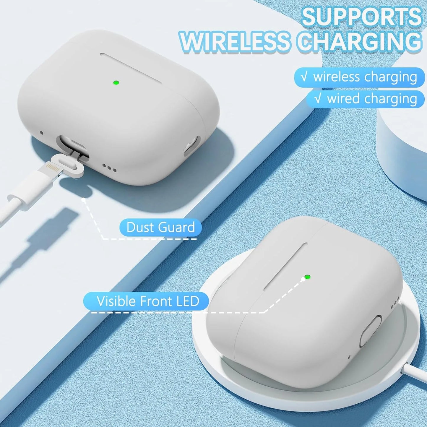 For AirPods Pro 2 Case Liquid Silicone Cover For AirPods Pro 2 2nd Pro2 2022 2023 Cases Sleeve With Cleaningr Pen Lanyard Funda