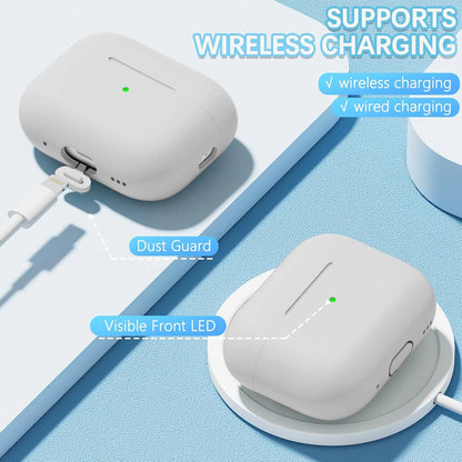 For AirPods Pro 2 Case Liquid Silicone Cover For AirPods Pro 2 2nd Pro2 2022 2023 Cases Sleeve With Cleaningr Pen Lanyard Funda
