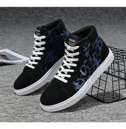 Men's Sneakers Fashion High Top Canvas Shoes Autumn New Casual Shoes for Men Lace Up Platform Vulcanized Shoes Big Size48 Tenis