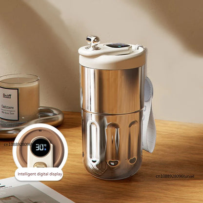 Intelligent Digital LED Temperature Display Coffee Cup Stainless Steel Thermo Bottle Keeps Cold and Heat Thermal Mug Sports Cup