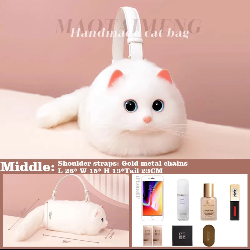 Design Patent Women Shoulder Female Cat Bag Shoppers Simple Fashion Zipper Handbags Shoulder Large Capacity Tote  Clutch Bags