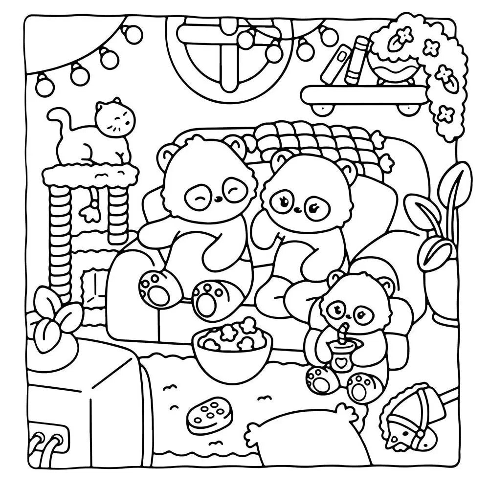 Creative Cartoon Coloring Book Stress Relief Educational Paperback Painting Gift Graffiti Painting Book for Adults And Teens
