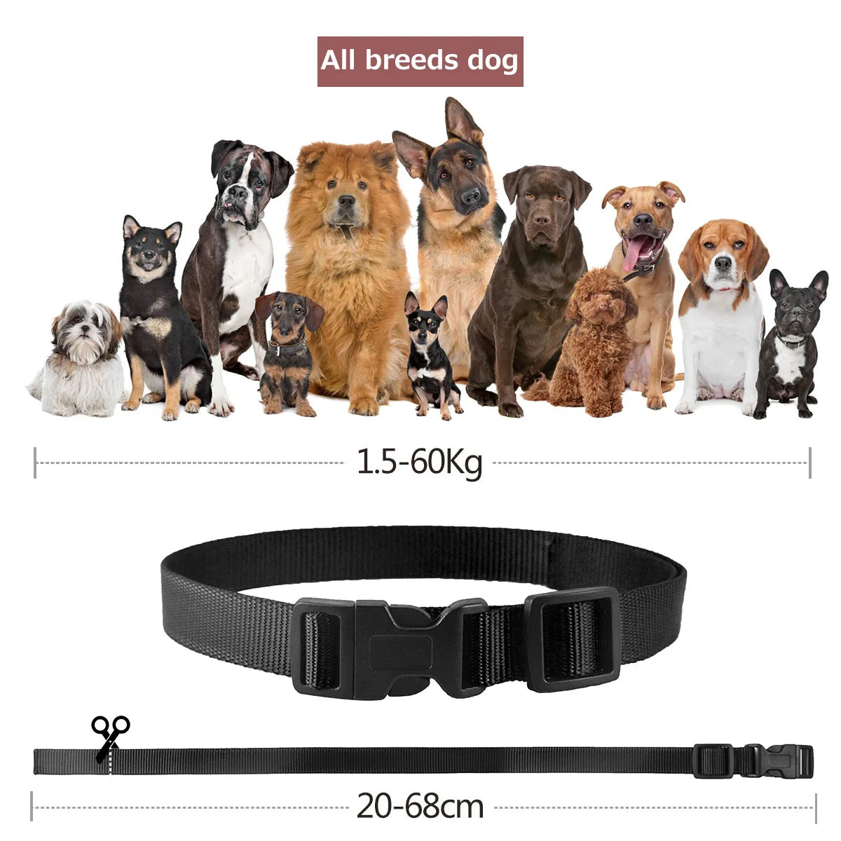 2025 Waterproof AI Intelligent Color Screen Dog Training Supplies E-shock Dog Smart Anti Bark Collar Bark Control