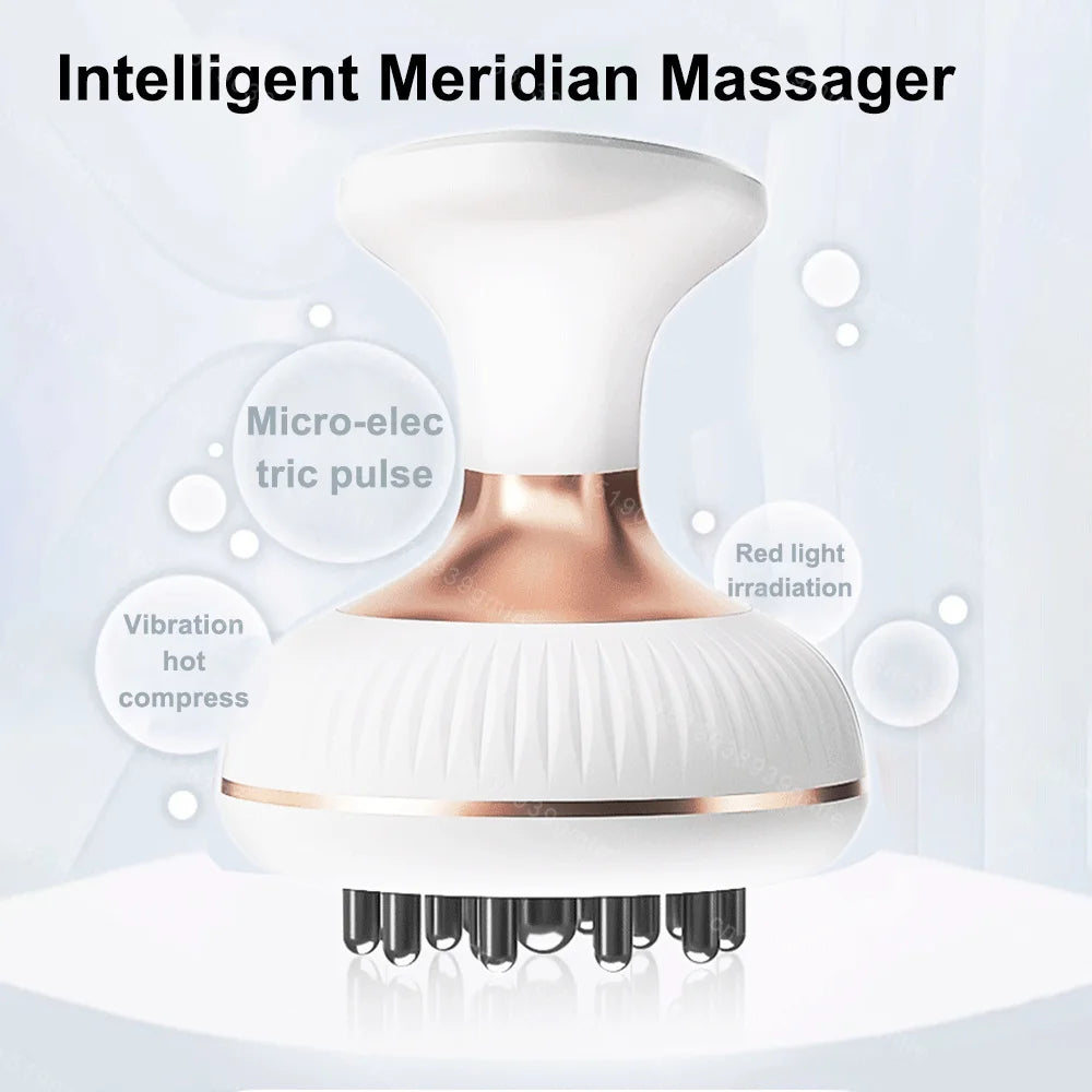 Electric Meridian Brush Gua Sha Body Massager EMS Microcurrent Hot Compress Scraping Lymphatic Drainage Machine Fat Burner