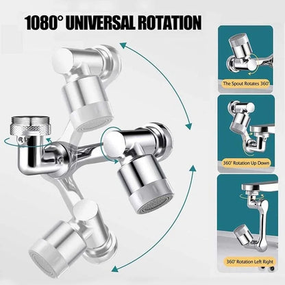 Metal 1080° Rotating Metal Faucet Sprayer Kitchen Saving Water Nozzle Tap Bathroom Faucet Extend Adaptor 22/24mm Bubbler