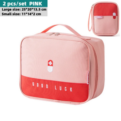 Portable Medicine Bag Cute First Aid Kit Medical Emergency Kits Organizer Outdoor Household Medicine Pill Storage Bag Travel