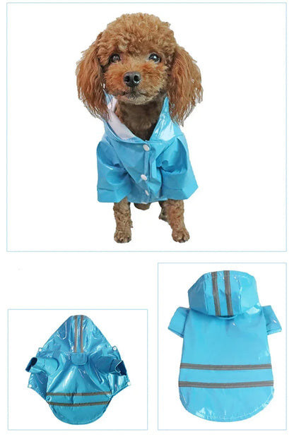 Small Dog Raincoat Reflective Waterproof Windproof Pet Dog Coat Puppy Cats Raincoat Chihuahua Bulldog Pets Cape Poncho Clothes