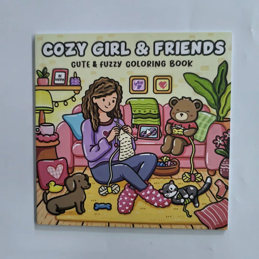 Cozy Girls Coloring Book for Adults - Bold & Easy Friendship Patterns, Relaxation Gift for Women (Birthday/Party/Girls Night)
