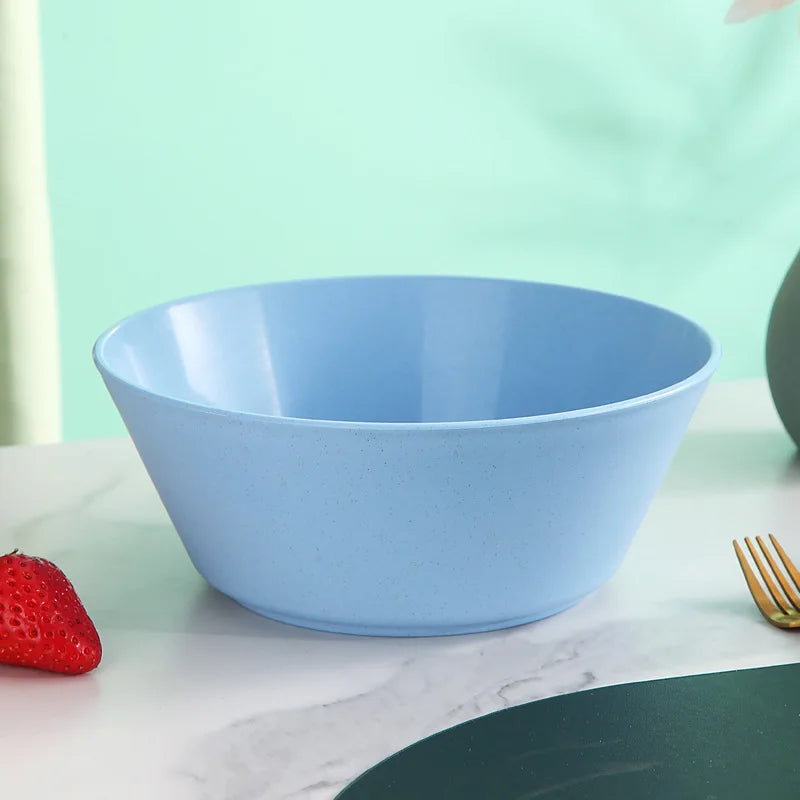 Wheat Straw Soup Bowl Microwavable Plastic Tableware Fruit Salad Bowls Cereal Ramen Pasta Dishes Dinner Plate kitchen Utensils