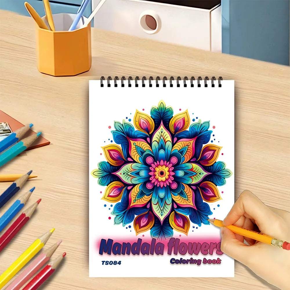 Spiral Coloring book -30 Sheets adult coloring book, 11.2 x 8.3 inches, 100g thick paper, drawing book, homecoming holiday gift