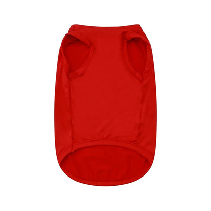 Printed pet vest made of fiber material for indoor and outdoor leisure, entertainment, cat and dog clothing