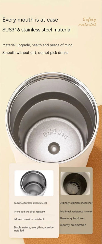 450ML Coffee Cup LED Temperature Stainless Steel Thermo Water Bottle  Display Keep Cold and Heat Thermal Mug Travel Vacuum Flask