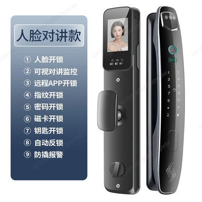 3D Face Recognition Anti-pry And Anti-crack Smart Door Lock Fully Automatic Password Fingerprint Lock Intercom Smart Door Lock