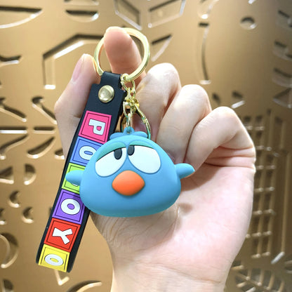 Funny Animal Key Chain Three Dimensional Doll Bag Pendant Car Key Chain Doll Machine