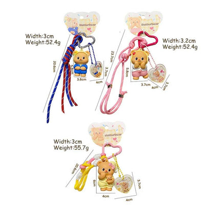 Butterbear Costume Show Keychain Cute Cartoon Bear Bag Charms