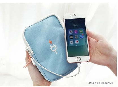 Travel Portable Charger Headphone Cable Digital Bag Storage Bag Travel Gadget Organizer Bag Electronics Accessories Storage Case