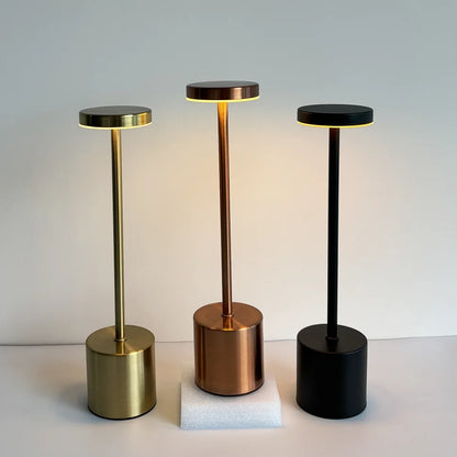 Simple Touch Led Table Light Rechargeable Desk Lamp 3 Color Bedside Creative Ambient Light Room Restaurant Bar Decor Night Light