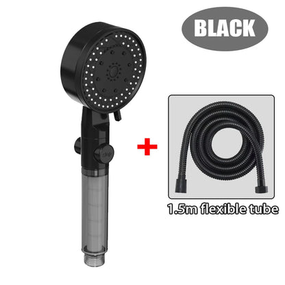 10 Mode Showerheads High Pressure Filter Showerheads One Touch Stop Bathroom Handheld Water Saving Sprayer Bathroom Accessories