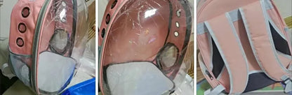 Travel Transparent Pet Cat Handbag Outdoor Portable Cat Backpack Puppy Breathable Handbag Take-Out Pet Supplies