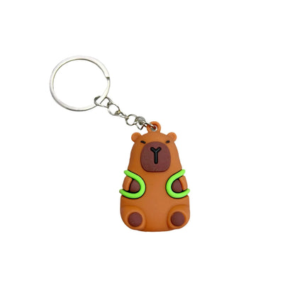 Cute Capybara Keychain Doll Capibala Pendant Cycling Backpack Key Mobile Phone Pendant Accessories Ugly Cute Pvc Soft Rubber