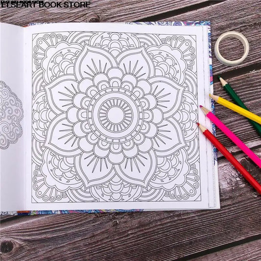 Zen mandalas color painting book adult decompression therapy psychological decompression graffiti painting Hardcover141