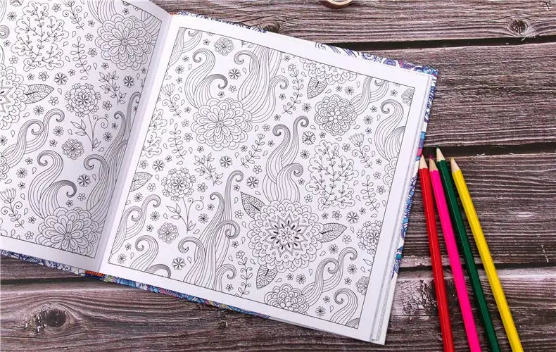 Mandala Painting Adult Stress Reduction Therapy Psychological Decompression Coloring Book Graffiti Painting Hardcover Art Book