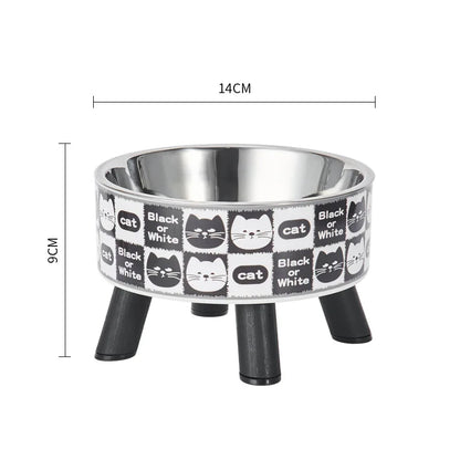 Pet Bowl Anti-knock Non-slip Four-corner Large Capacity Dog Rice Bowl Anti-cervical Cat Pet Single