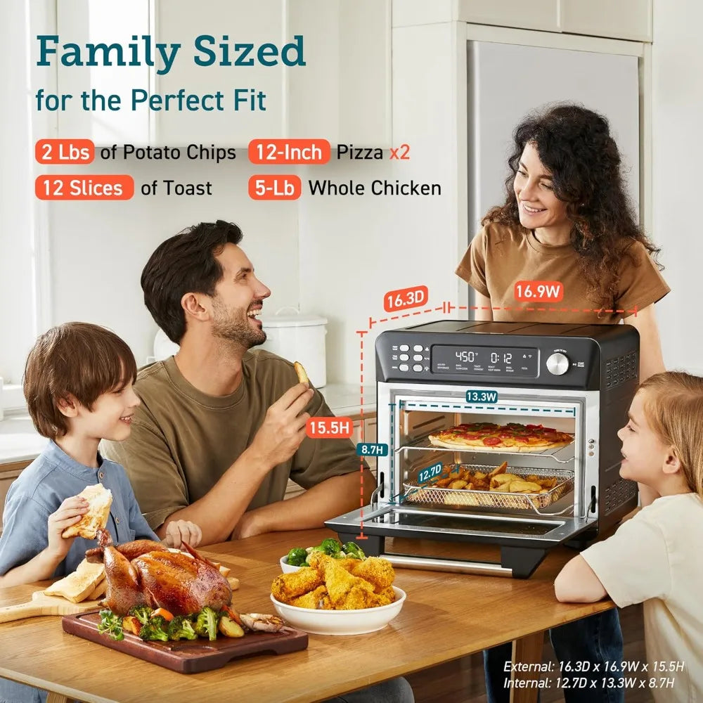 Free Delivery - Smart 12-in-1 Air Fryer Toaster Oven Combo, Airfryer Convection Oven Countertop, Bake, Roast, Reheat, Broiler,