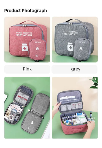 Family First Aid Kit Portable Outdoor Travel Storage Bag Household Large Capacity Layered Medicine Storage Bag