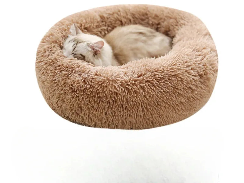 Plush Pet Nest Winter Cat Nest Dog Nest Warm Detachable and Washable Round Cat Nest Pet Bed Seasonal Universal Decoration Home