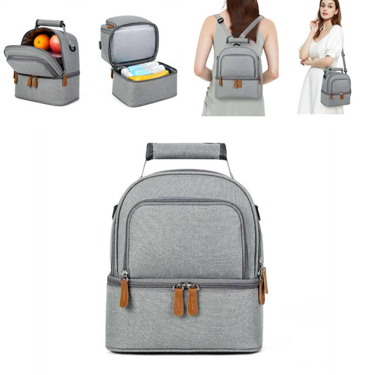 Large Capacity Hot Picnic School Food Lunch Bag Insulated Backpack Lunch Box Bags Fresh Cooler Breast Milk Fresh-keeping Handbag