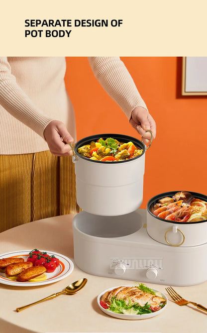 Multifunctional Cooker Electric Double Boiling Pot Split Type Kitchen Cooking Pot Pentola Elettrica