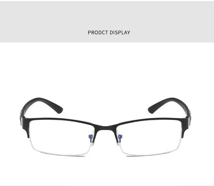 0 -0.5 -1 -1.5 -2 -2.5 -3 -4 -5 -6 Half Metal Frame Nearsighted Glasses Unisex Prescription Myopia