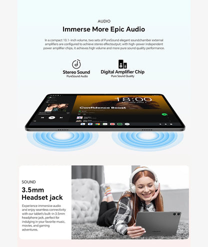 Teclast P30T Android 15 Tablet 10.1" IPS Max 12GB RAM 128GB ROM T606 8-core 6000mAh Keyboard/Case/Mouse/Stylus/Headphone/Stand