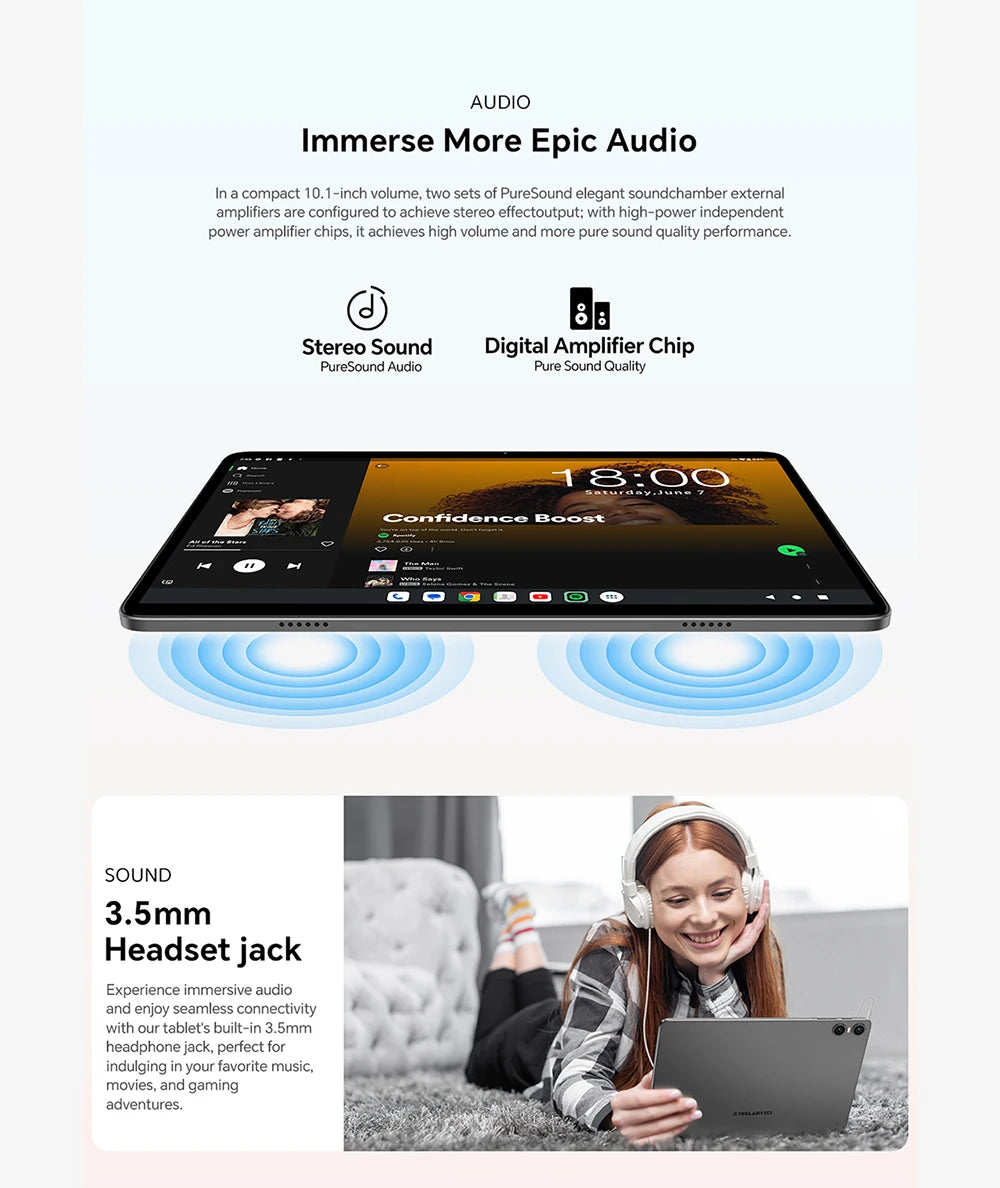 Teclast P30T Android 15 Tablet 10.1" IPS Max 12GB RAM 128GB ROM T606 8-core 6000mAh Keyboard/Case/Mouse/Stylus/Headphone/Stand