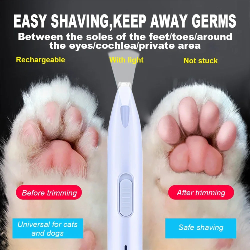 Dog Hair Trimmer Electric Dog Cutter Professional Pet Foot Hair Trimmer Professional Pet Nose/Ear/Paw Trimmer Accessories