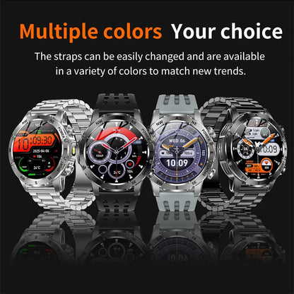 Outdoors Smart Watch Men Women BT Call Health Music 800Mah Battery Smartwatch Flashlight Compass Sports Fitness IP68 Waterproof
