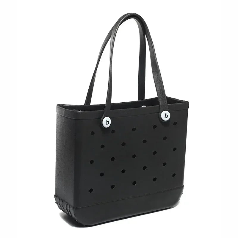 EVA Beach Jelly Bag Rubber Waterproof Shoulder Handbag Large Capacity Portable Travel Handbag Summer Pool Fashion Women Tote Bag