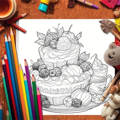 1pc Art Coloring Book 22 Page Coloring Books Gift For Birthday Party Relieve Stress Kill Time Graffiti Painting Drawing Art Book