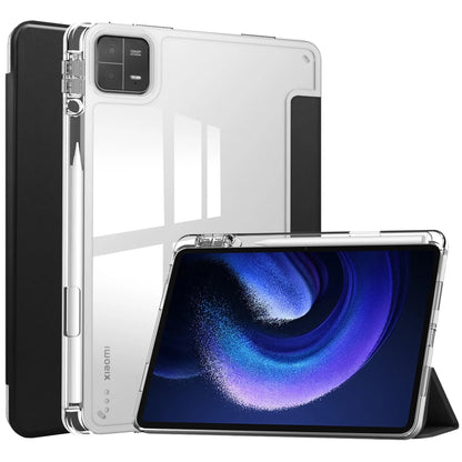 Case for Xiaomi Mi Pad 5 6 Pro 11 7 PRO 11.2 HD Transparent Case Redmi pad SE 11 Pad 2 2025 PRO 12.1" with Awake / Sleep Cover