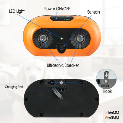 Anti Barking Devices, Auto Bark Deterrent Devices with 3 Modes, Rechargeable Dog Barking Silencer Sonic Barking Deterrent Indoor