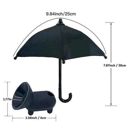 Small and Mini Umbrella Multi-color Mobile Phone Sunshade Umbrella with Suction Cup Phone Stands Outdoor Cover Sun Shield Mount