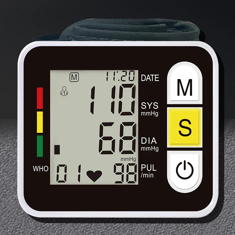 Digital Wrist Blood Pressure Monitor Medical Upper Arm Sphygmomanometer Automatic Tonometer Tensiometro Blood Pressure Meter