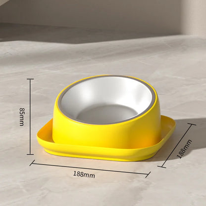 Pet bowl cat bowl oblique mouth bowl dog food bowl anti-knock dog bowl wholesale dog bowl drinking water integrated pet feeder