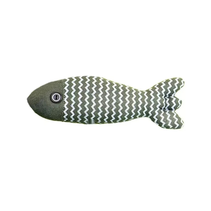 Cat Toys Saury Fish Crinkle Sound Soft and Durable Interactive Kitten Kicker for Indoor Kitty Exercise for All Breeds
