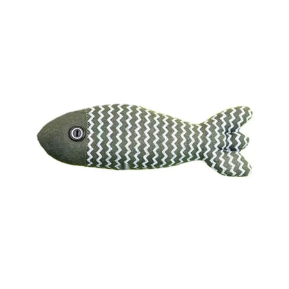 Cat Toys Saury Fish Crinkle Sound Soft and Durable Interactive Kitten Kicker for Indoor Kitty Exercise for All Breeds