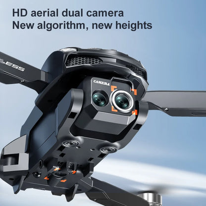 2025 S168 RC Drone 2.4inch Screen Brushless Motor 8K HD Dual Cameras Optical Flow Positioning Intelligent Avoidance Aircraft Toy